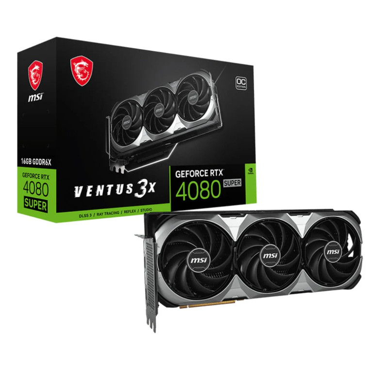 MSI GeForce RTX 4080 SUPER 16GB GDDR6X VENTUS 3X OC Graphics Card - كرت شاشة